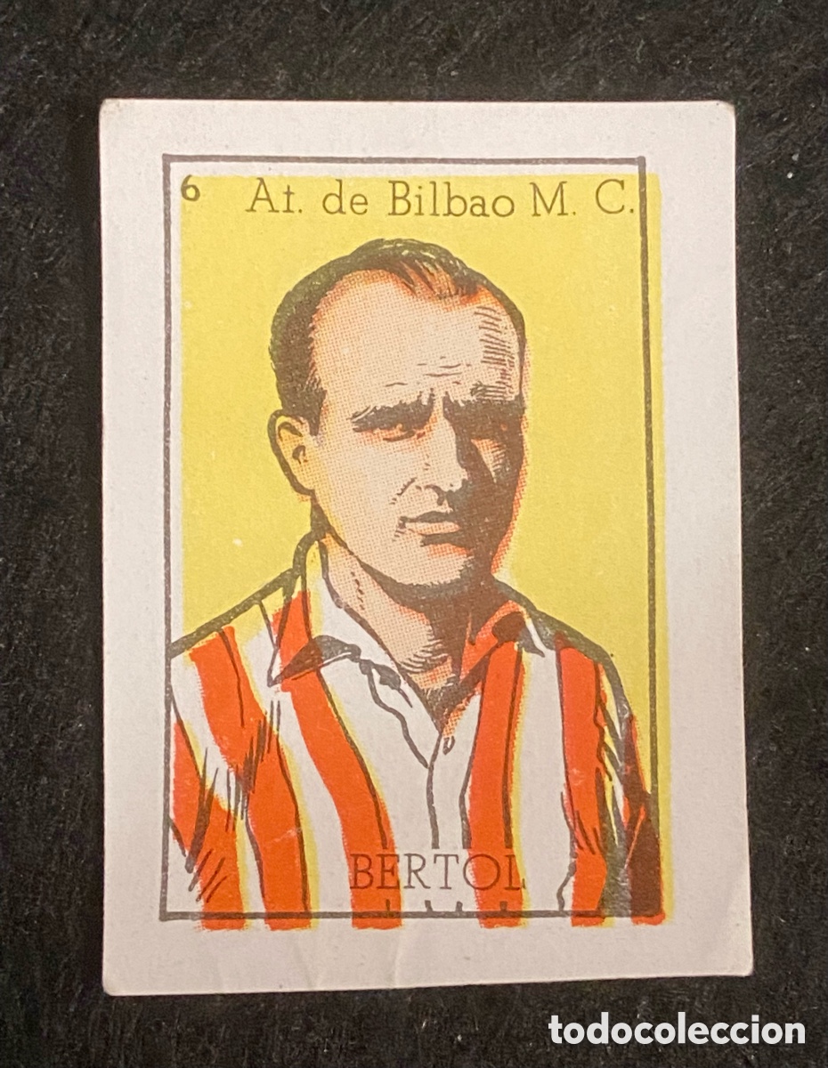 Cartes &agrave; collectionner de Football: CROMO BERTOL ATHLETIC CLUB BILBAO 6 ASES DEL FUTBOL CULTURA EDITORIAL BRUGUERA LIGA 49-49 1948-1949