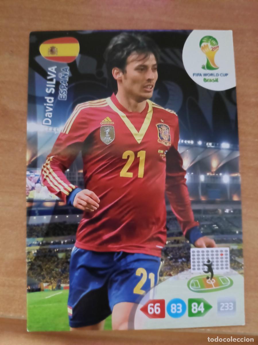 Cromos de f&uacute;tbol: david silva, brasil 2014. - Foto 1