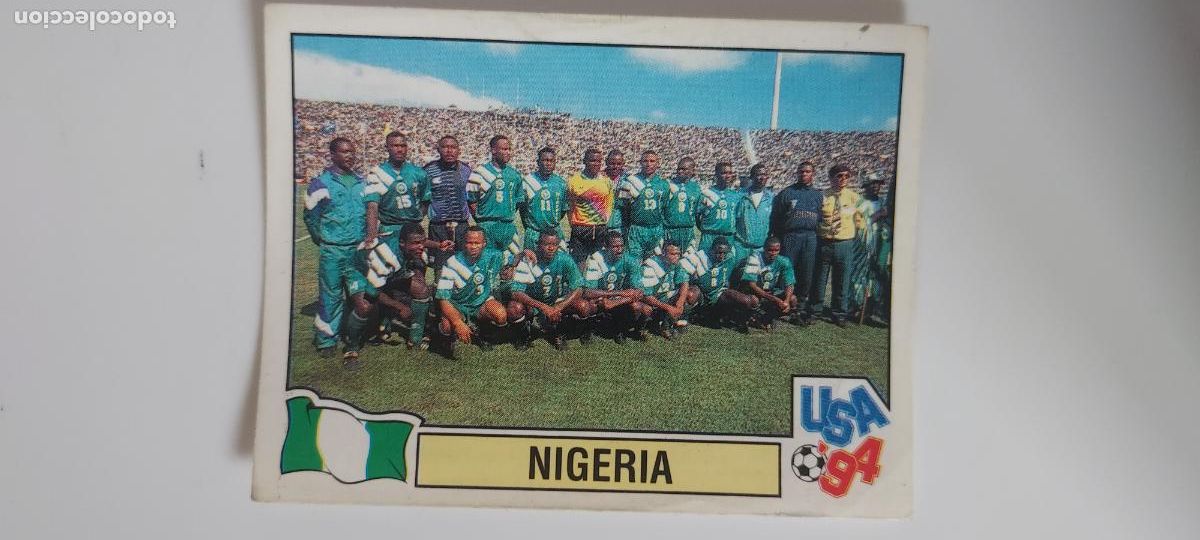 Cromos de f&uacute;tbol: PANINI MUNDIAL USA 94 N.&ordm; 244 PLANTILLA NIGERIA