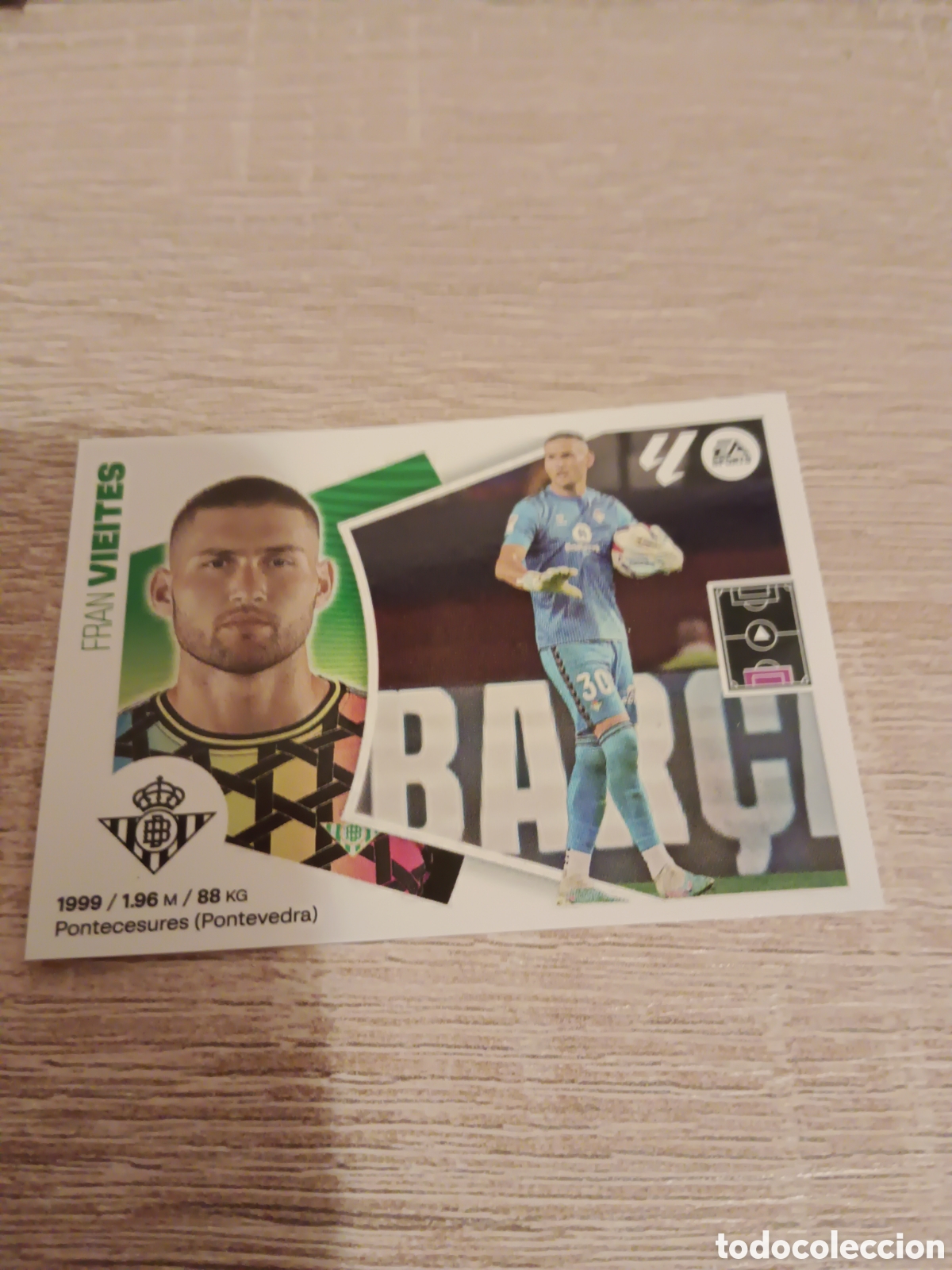 Cromos de f&uacute;tbol: Vieites Real Betis liga 2024 2025 24 25 ediciones este