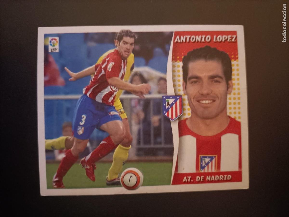 Fu&szlig;ball-Sticker: ANTONIO L&Oacute;PEZ ATLETICO DE MADRID EDICIONES ESTE 06 07 2006 2007 UNIFICO ENVIOS
