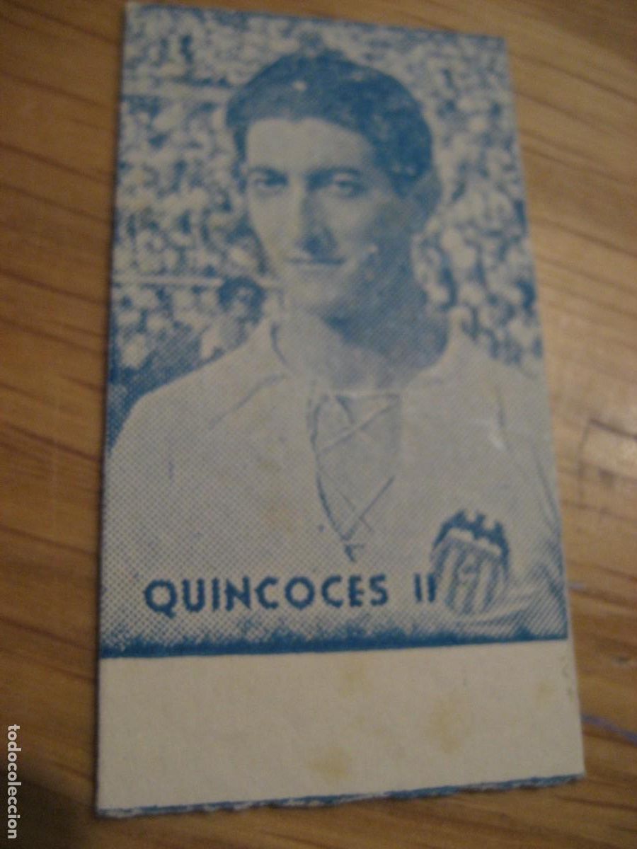 Cromos de F&uacute;tbol: antiguo cromo tiquet de bascula jugador de futbol Quincoces II . Valencia club de futbol