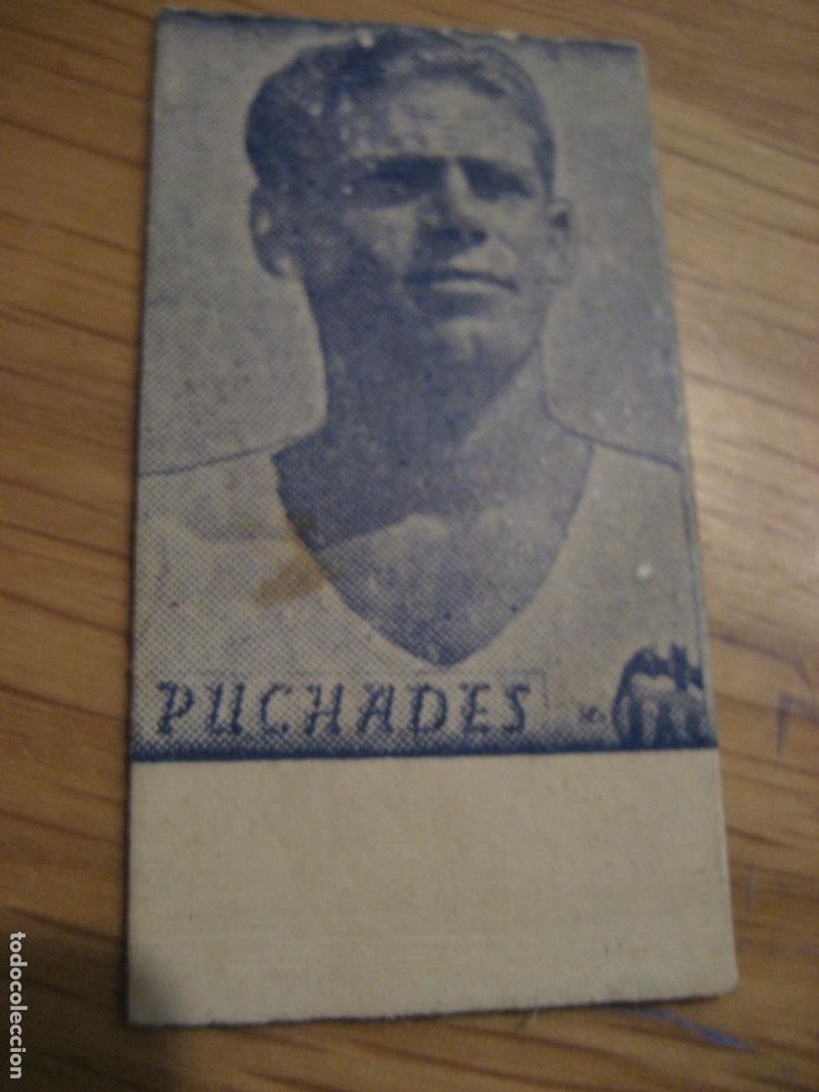 Cromos de f&uacute;tbol: antiguo cromo tiquet de bascula jugador de f&uacute;tbol Puchades Valencia club de f&uacute;tbol