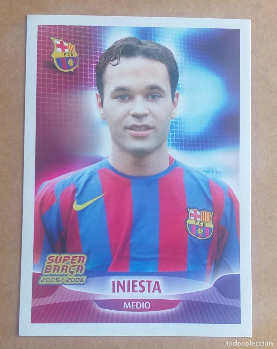 Cromos de f&uacute;tbol: Cromo n&ordm; 55 Iniesta S&Uacute;PER BAR&Ccedil;A 2005-2006 de Panini. Nuevo de sobre.