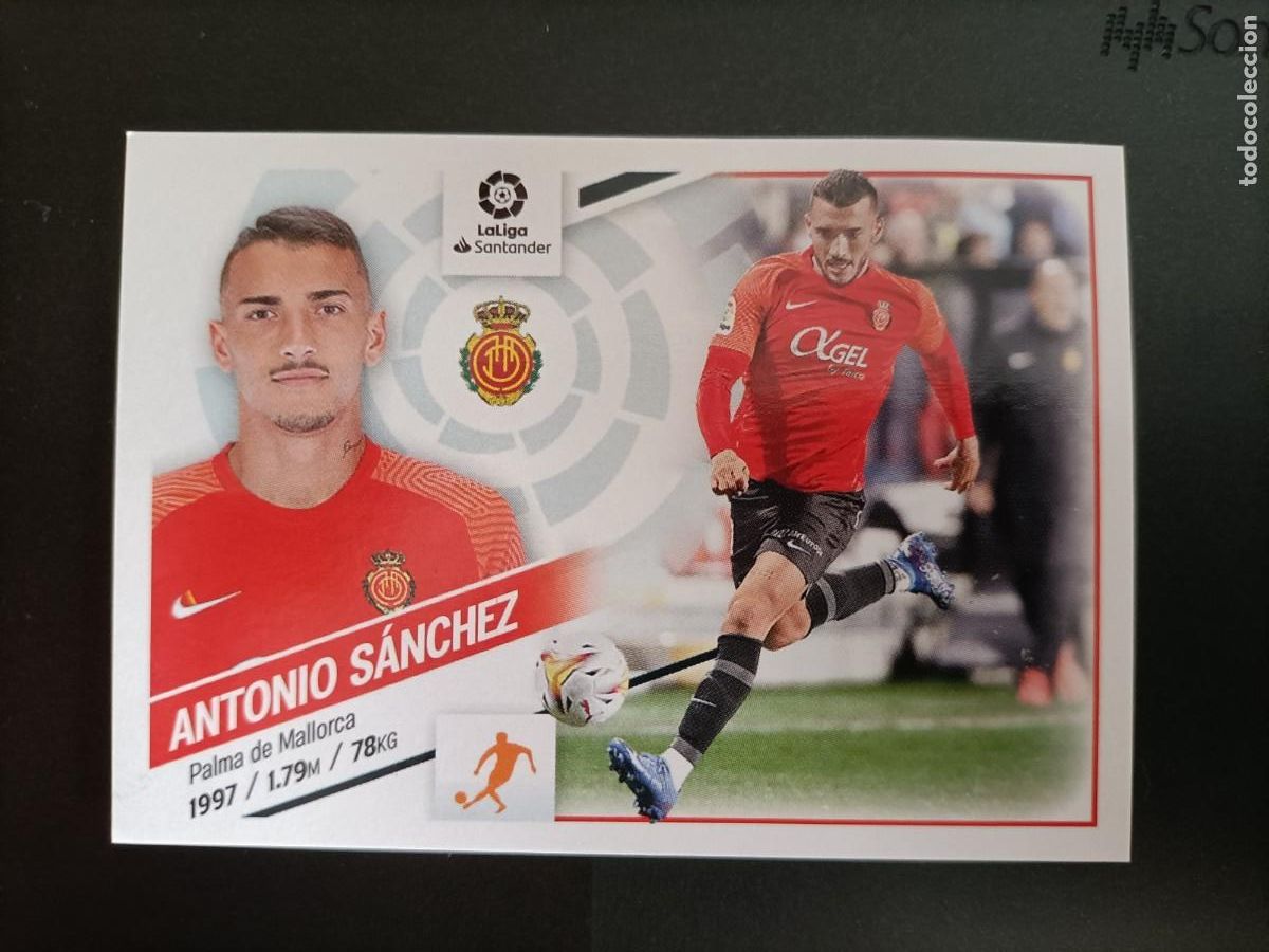 Fu&szlig;ball-Sticker: ANTONIO S&Aacute;NCHEZ MALLORCA 12 EDICIONES ESTE 22 23 2022 2023 UNIFICO ENVIOS