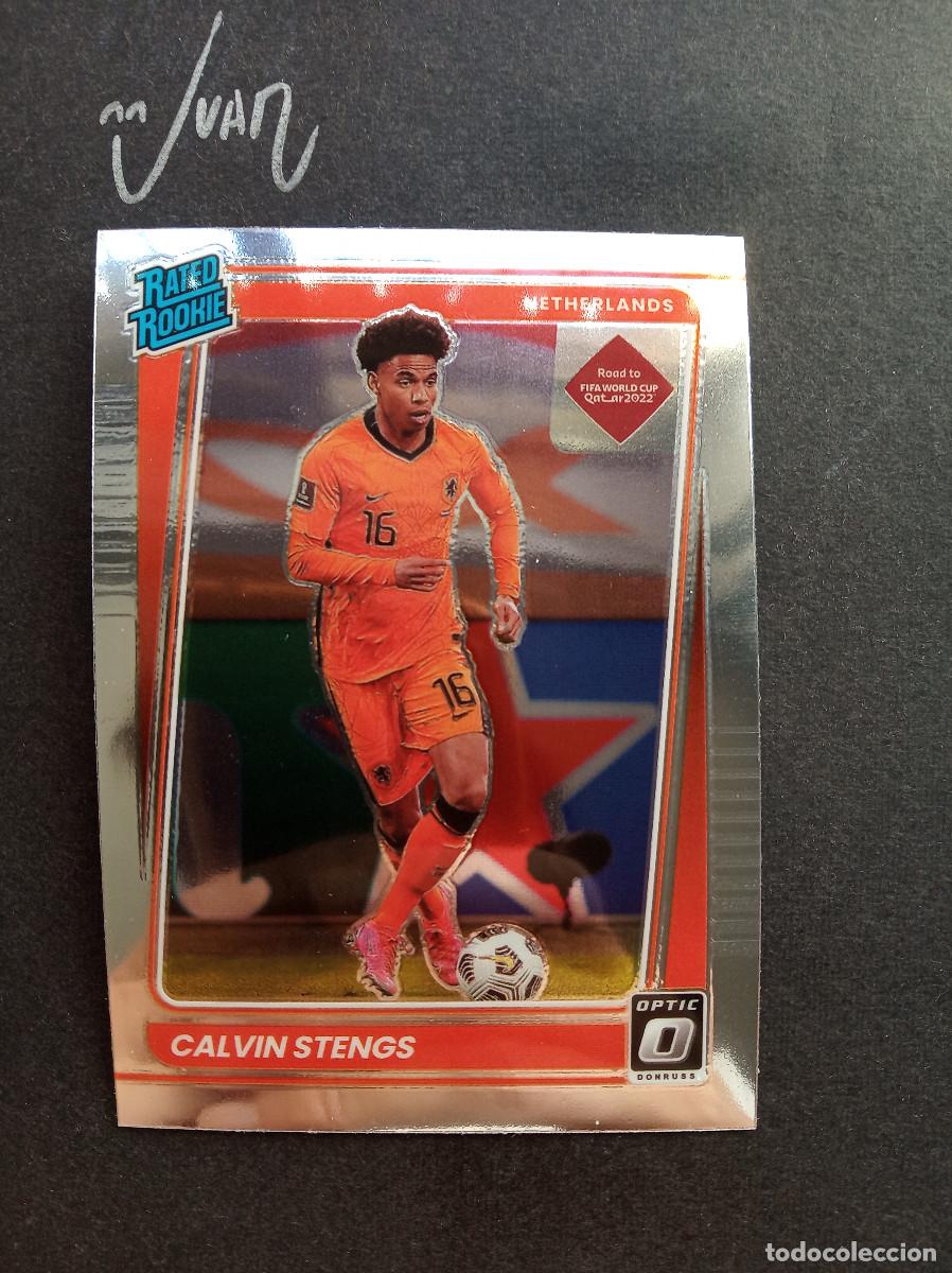 Cromos de F&uacute;tbol: 186 Rated Rookie Optic ⚽ CALVING STENGS ⚽ Netherlands FEYENOORD Donruss Road QATAR 2023 2024 23 24