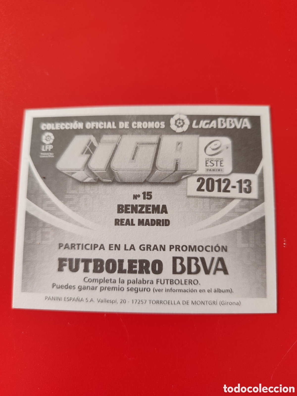 Cromos de f&uacute;tbol: Benzem&aacute; Este 2012-13 - Foto 3