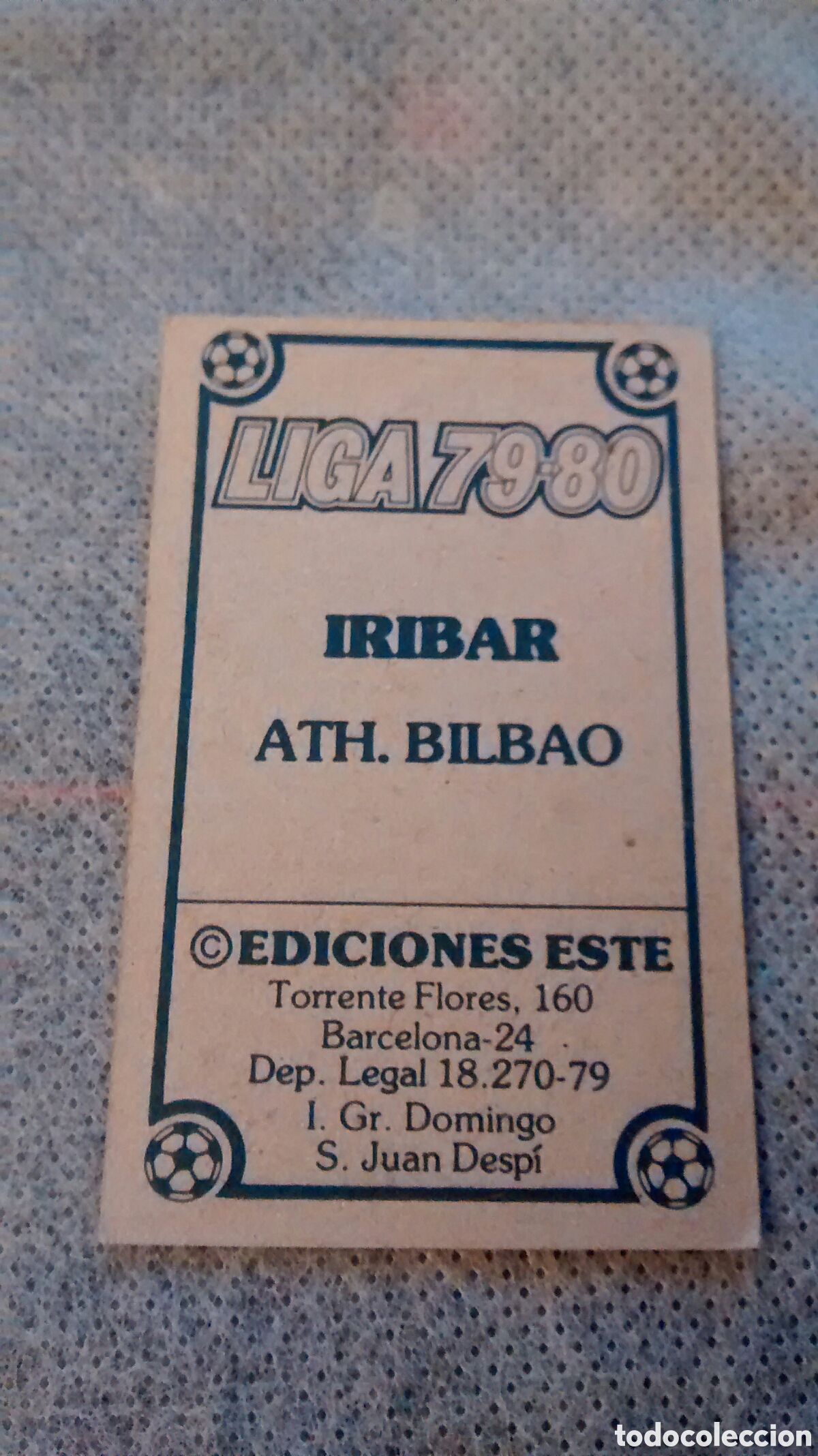 Cromos de f&uacute;tbol: IRIBAR EDICIONES ESTE 79 80 AT.BILBAO - Foto 2