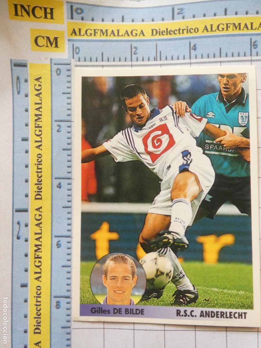 Fu&szlig;ball-Sticker: CROMO F&Uacute;TBOL PANINI LOS MEJORES EQUIPOS DE EUROPA 96 97 1996 1997 ANDERLECHT RSC 12 DE BILDE