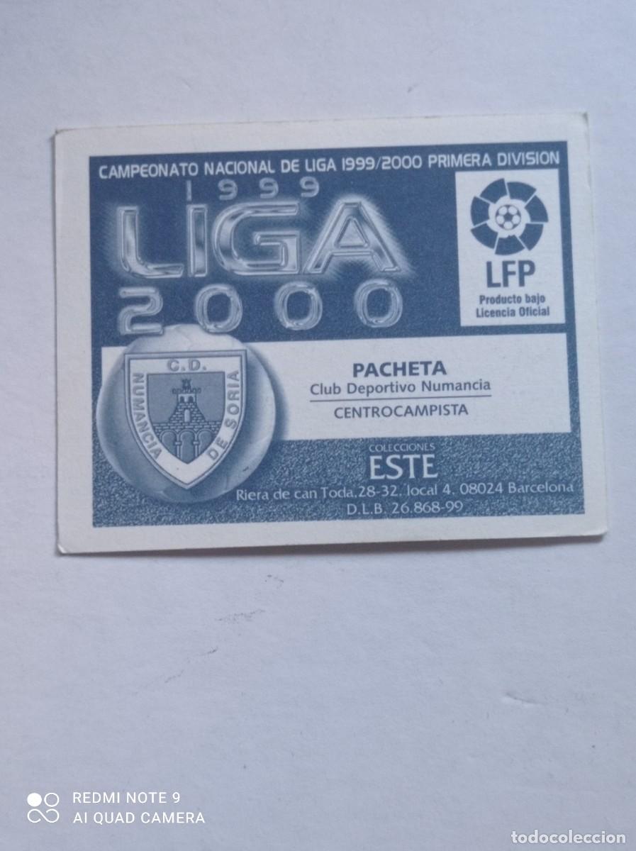 Cromos de f&uacute;tbol: Cromo de PACHETA del NUMANCIA de LIGA 1999-2000 - Foto 2