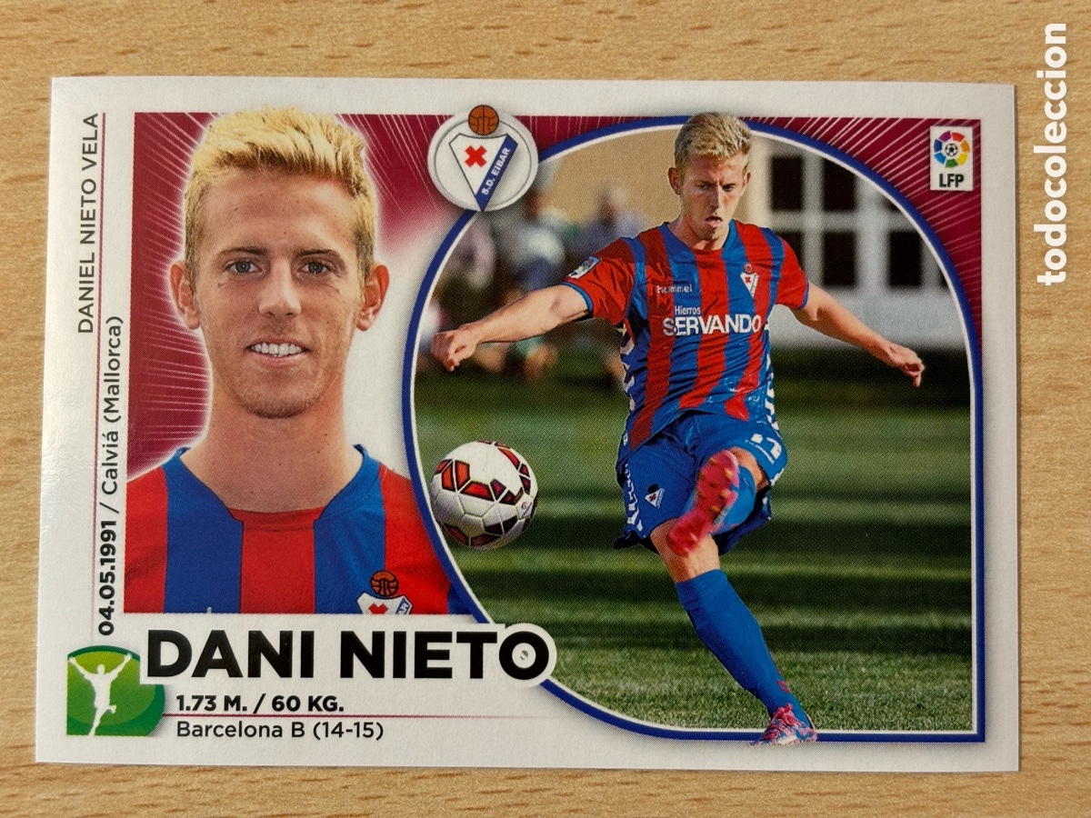 Cromos de f&uacute;tbol: # 15 Dani Nieto SD &Eacute;ibar Ediciones Este 2014-15 nuevo - Foto 1