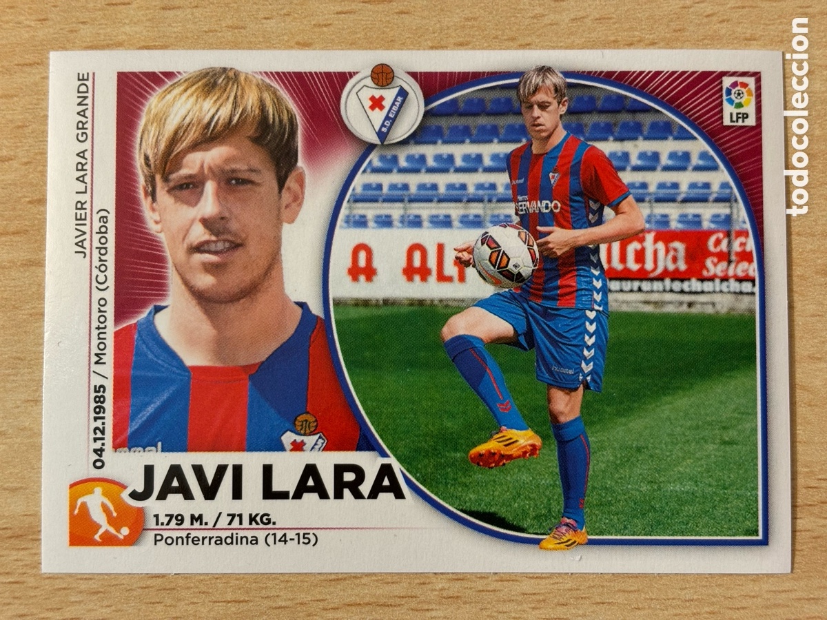 Cromos de f&uacute;tbol: # 14 Javi Lara SD &Eacute;ibar Ediciones Este 2014-15 nuevo - Foto 1