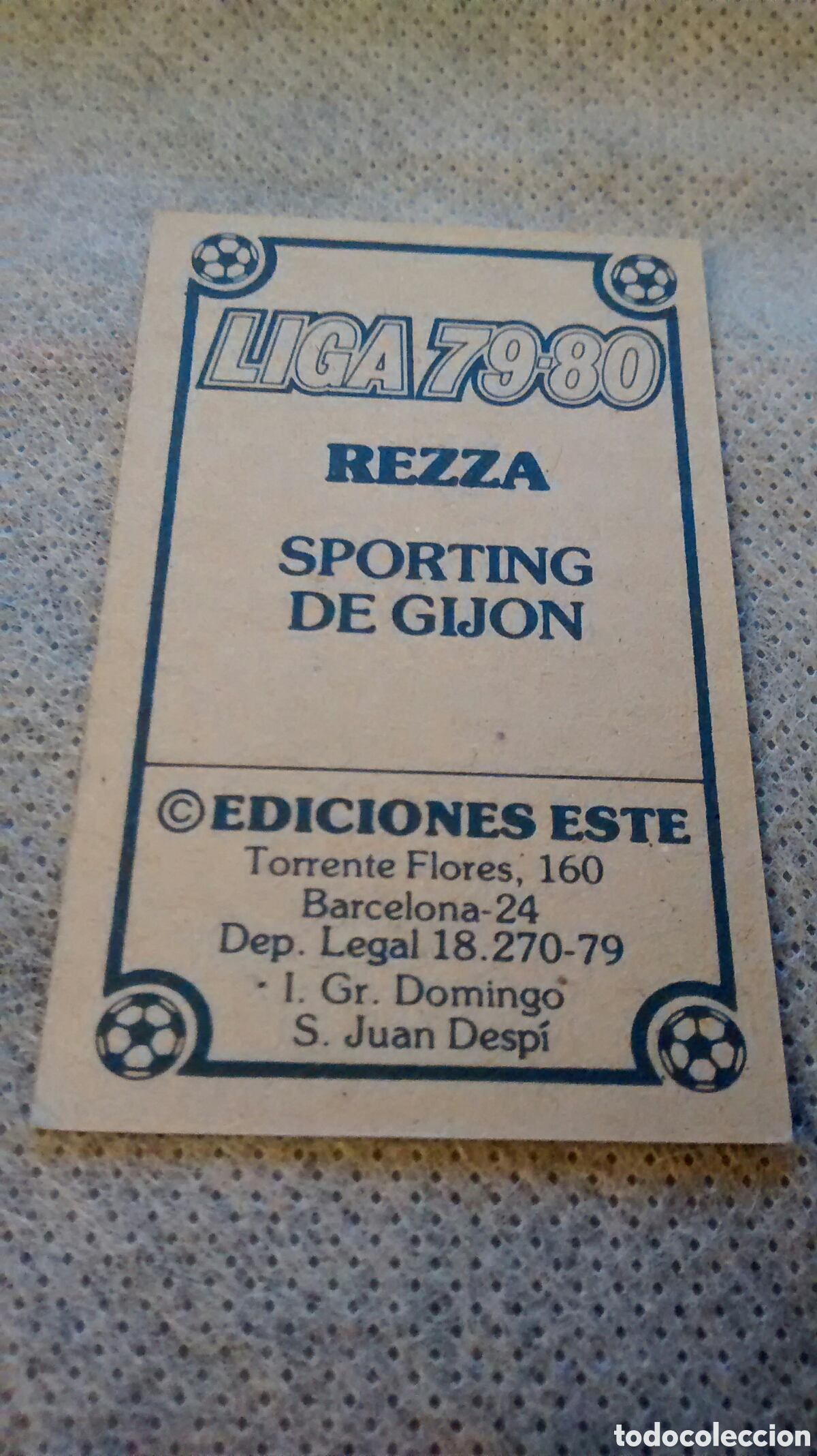 Cromos de f&uacute;tbol: REZZA EDICIONES ESTE 79 80 SPORTING DE GIJON - Foto 2
