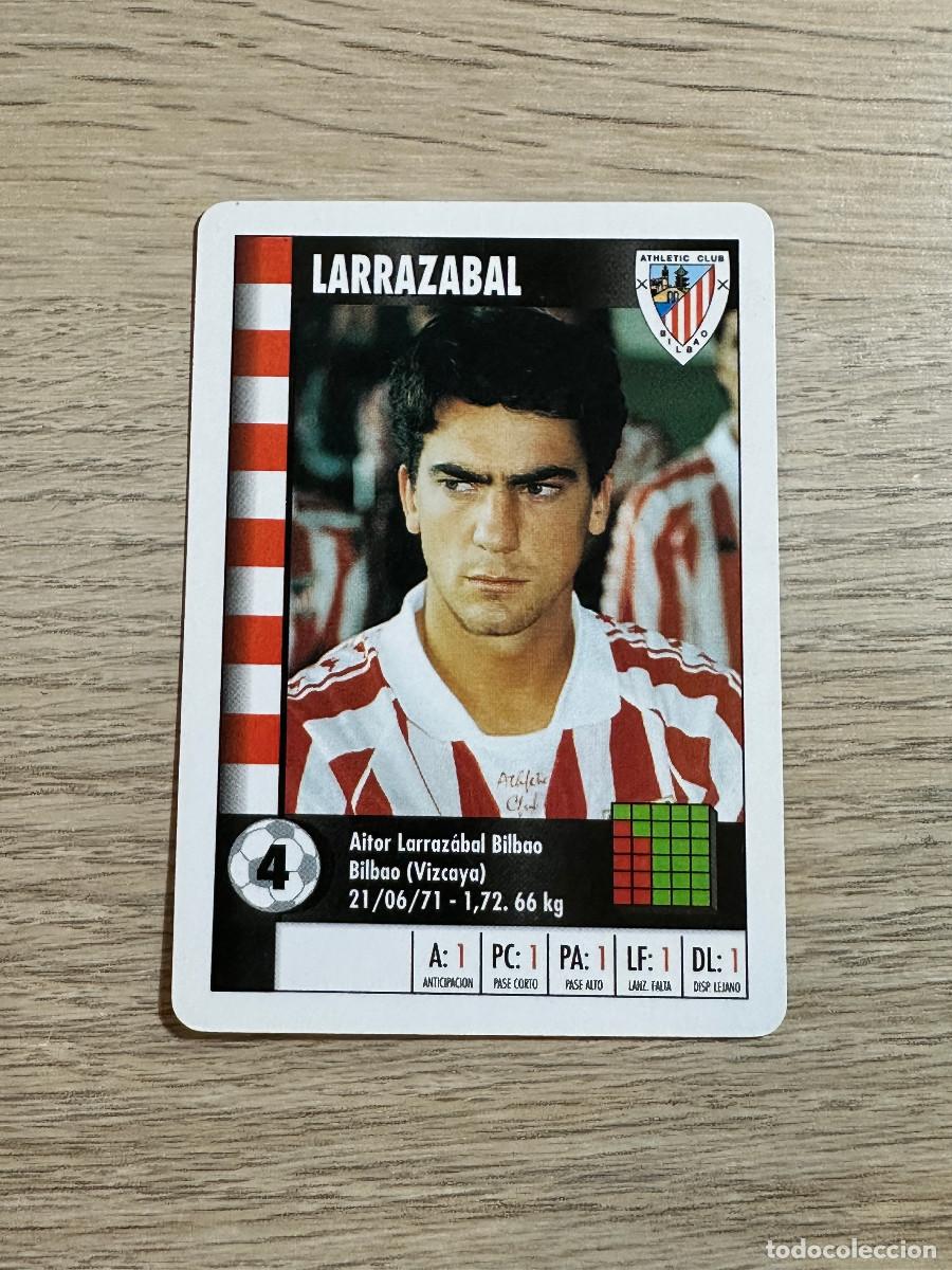 Cromos de f&uacute;tbol: LARRAZABAL ATHLETIC CLUB BILBAO SUPER GOL 95 96 MARCA CARTA NAIPE CROMO MARCA SUPERGOL 1995 1996