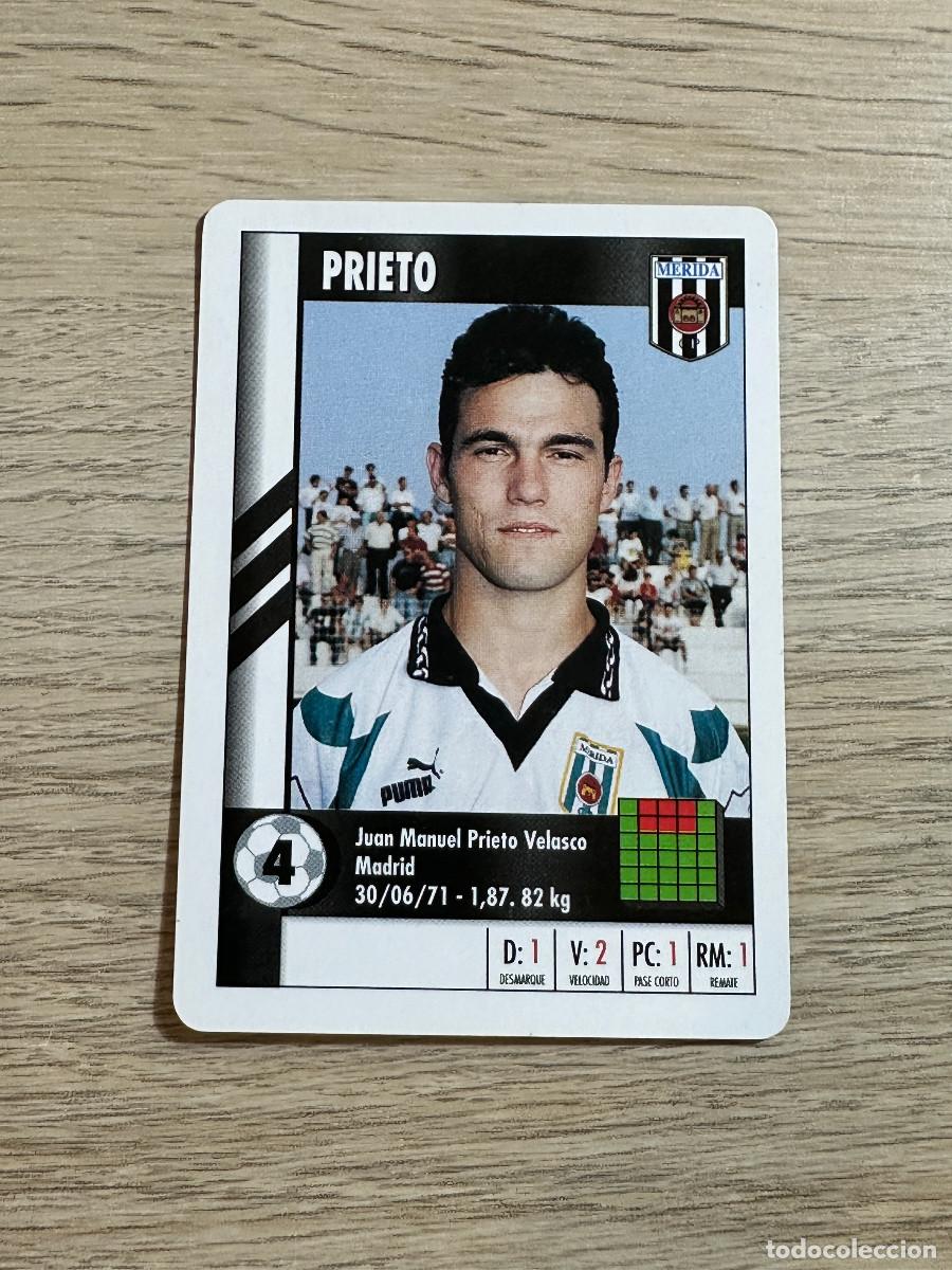 Fu&szlig;ball-Sticker: PRIETO MERIDA SUPER GOL 95 96 MARCA CARTA NAIPE CROMO MARCA SUPERGOL 1995 1996