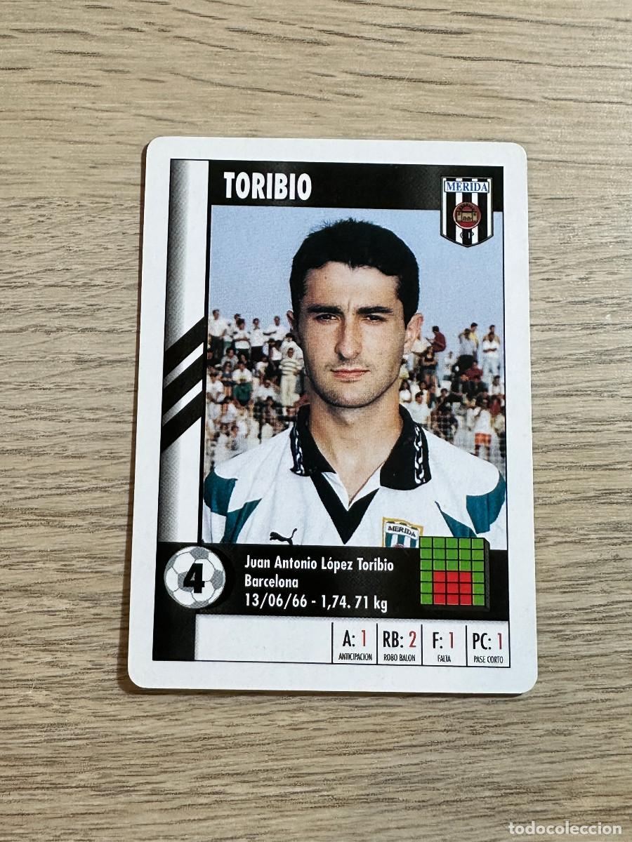 Fu&szlig;ball-Sticker: TORIBIO MERIDA SUPER GOL 95 96 MARCA CARTA NAIPE CROMO MARCA SUPERGOL 1995 1996