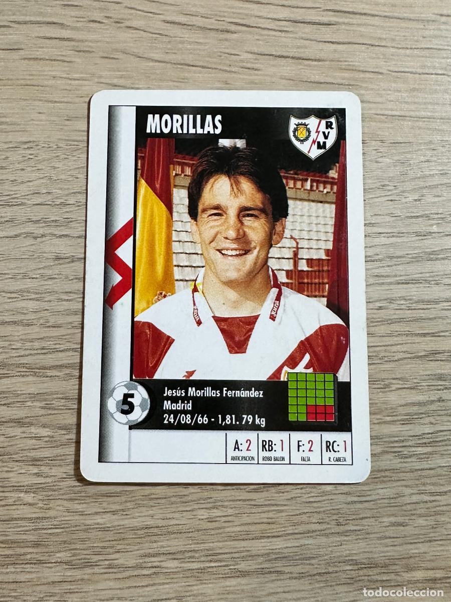 Cromos de f&uacute;tbol: MORILLAS RAYO VALLECANO SUPER GOL 95 96 MARCA CARTA NAIPE CROMO MARCA SUPERGOL 1995 1996