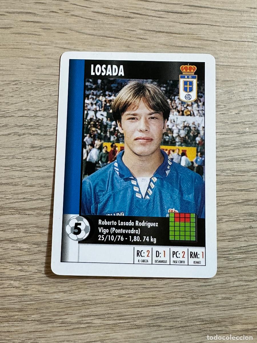 Cromos de f&uacute;tbol: LOSADA OVIEDO SUPER GOL 95 96 MARCA CARTA NAIPE CROMO MARCA SUPERGOL 1995 1996