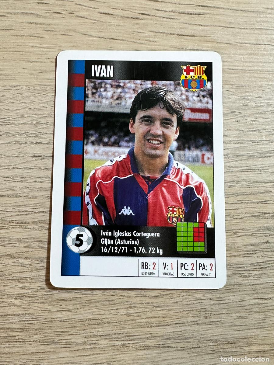 Cromos de f&uacute;tbol: IVAN FC BARCELONA SUPER GOL 95 96 MARCA CARTA NAIPE CROMO MARCA SUPERGOL 1995 1996