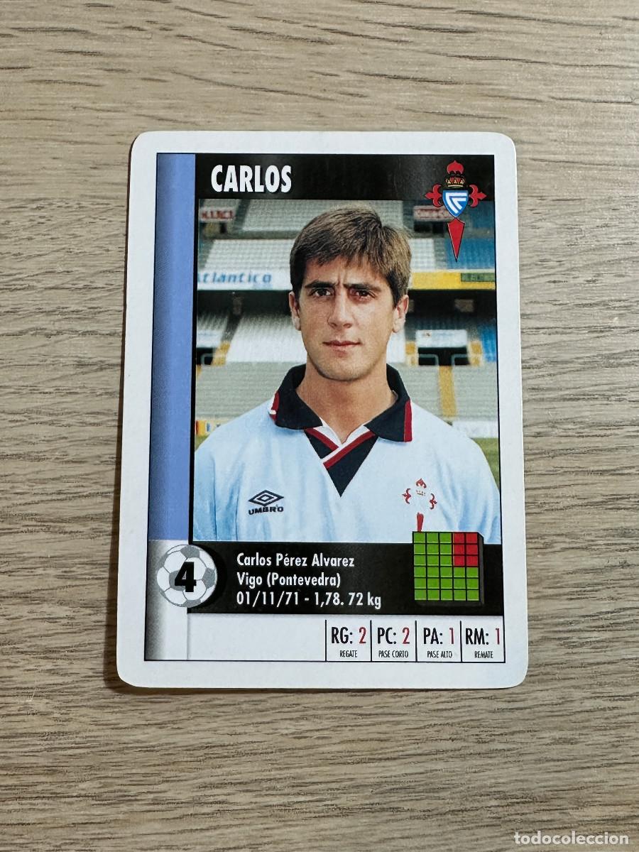 Fu&szlig;ball-Sticker: CARLOS CELTA SUPER GOL 95 96 MARCA CARTA NAIPE CROMO MARCA SUPERGOL 1995 1996
