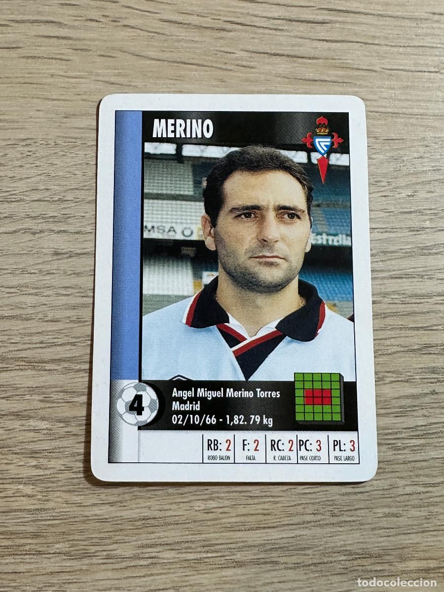 Cromos de f&uacute;tbol: MERINO CELTA SUPER GOL 95 96 MARCA CARTA NAIPE CROMO MARCA SUPERGOL 1995 1996