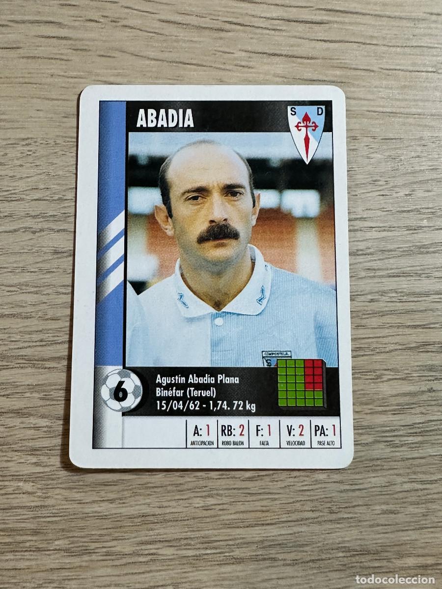 Cromos de f&uacute;tbol: ABADIA COMPOSTELA SUPER GOL 95 96 MARCA CARTA NAIPE CROMO MARCA SUPERGOL 1995 1996