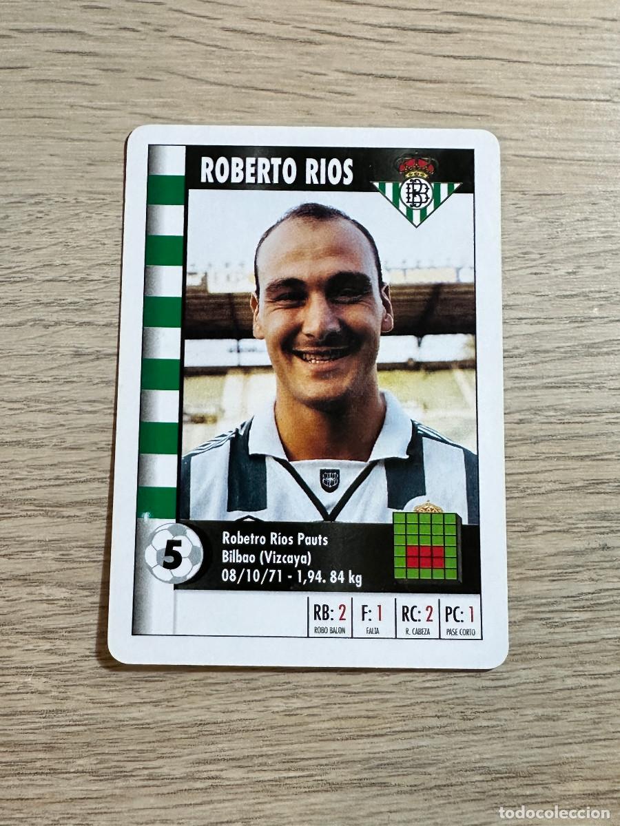 Cromos de f&uacute;tbol: ROBERTO RIOS BETIS SUPER GOL 95 96 MARCA CARTA NAIPE CROMO MARCA SUPERGOL 1995 1996