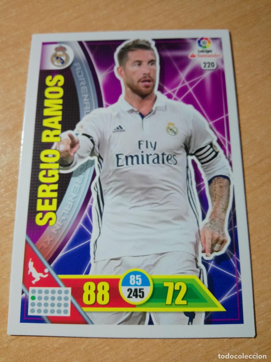 Cromos de f&uacute;tbol: 220 SERGIO RAMOS DEL REAL MADRID ADRENALYN 2016 2017 PANINI 16 17
