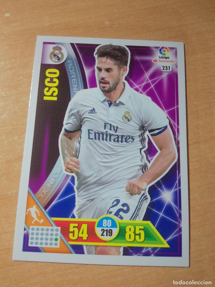 Cromos de F&uacute;tbol: 231 ISCO REAL MADRID 16 17 ADRENALYN XL 2016 2017 PANINI NUEVO