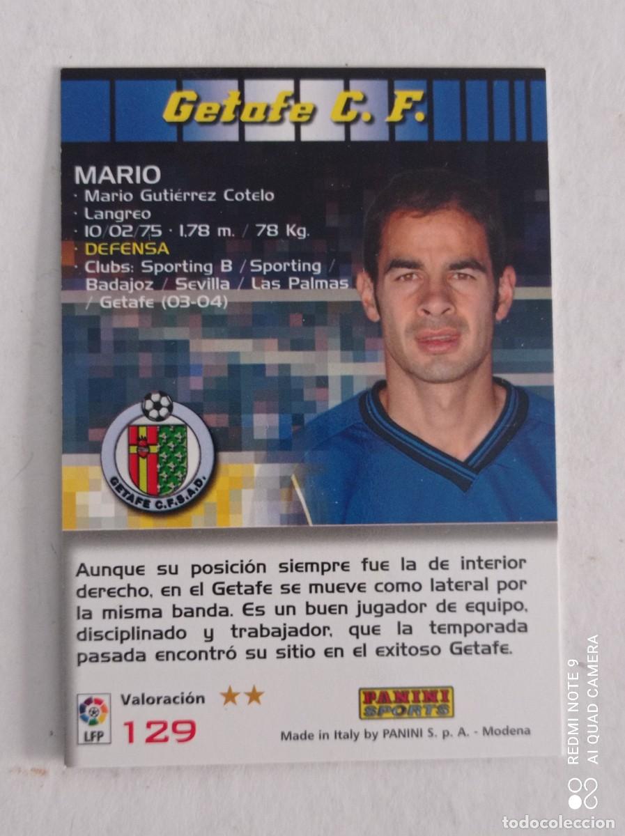 Cromos de f&uacute;tbol: Cromo MEGA GRACKS 2004-05 de MARIO de GETAFE - Foto 2