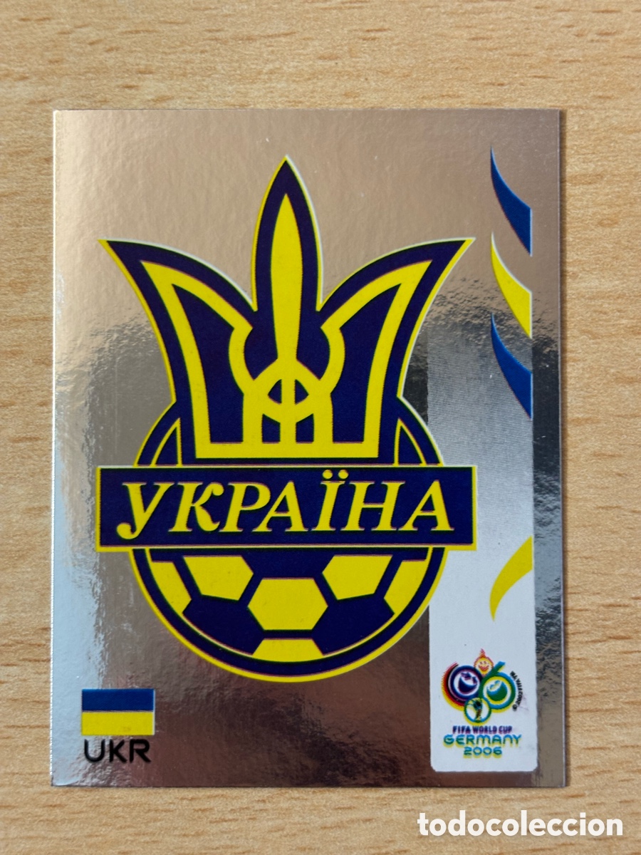 Cromos de f&uacute;tbol: # 550 Escudo Emblema Selecci&oacute;n Ucrania Mundial Alemania 2009