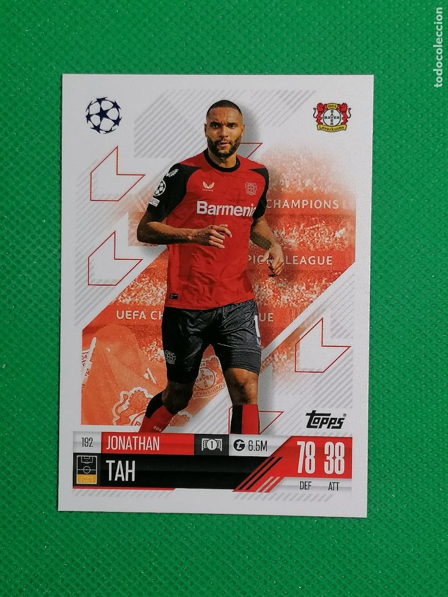 Cromos de f&uacute;tbol: 192 JONATHAN TAH LEVERKUSEN ⚽ TOPPS MATCH ATTAX 2024 2025 24 25 ⚽