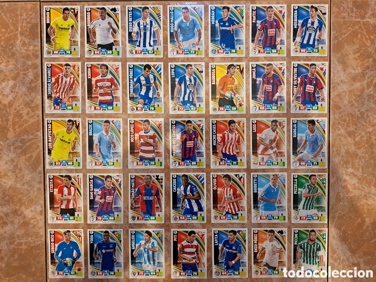Cromos de F&uacute;tbol: LOTE 96 FICHAS ADRENALYN 2015/2016