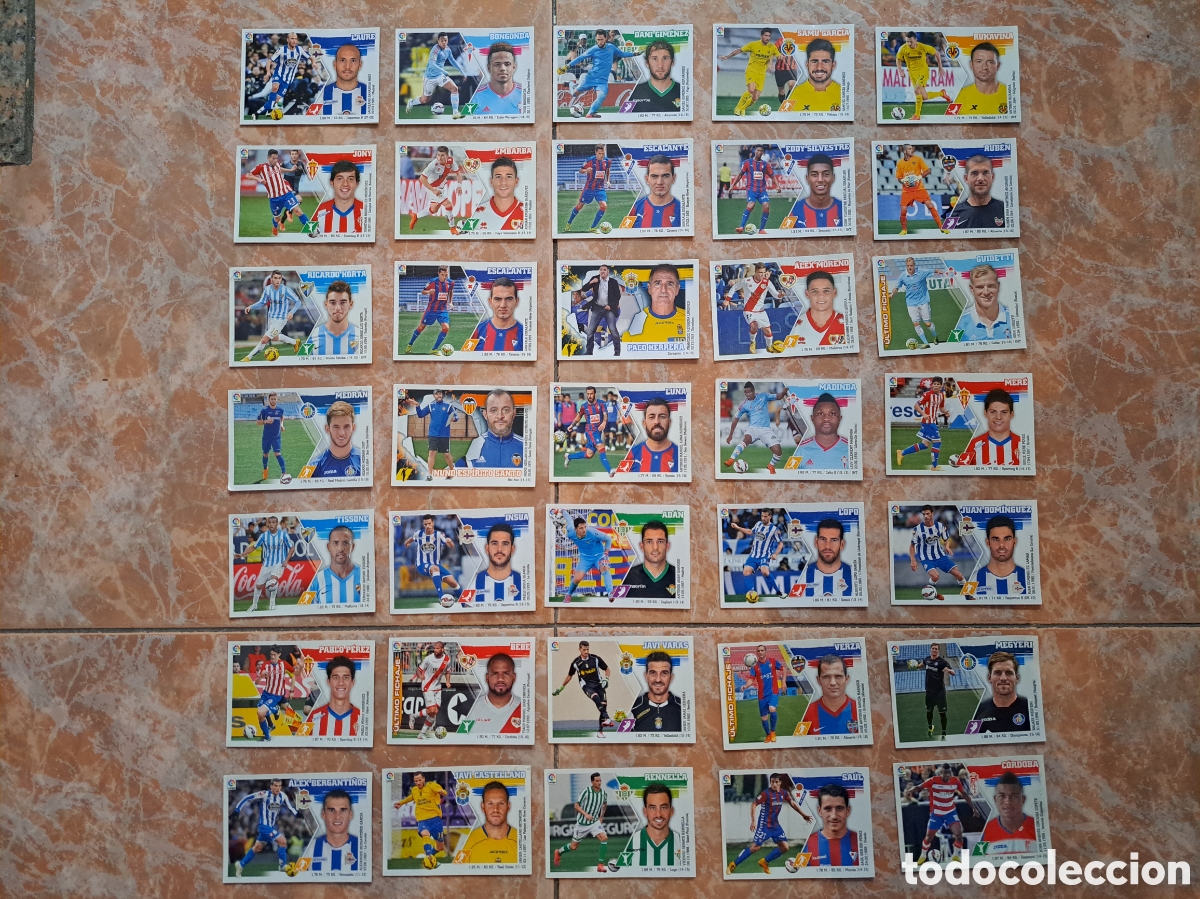 Cromos de F&uacute;tbol: LOTE 145 CROMOS LIGA ESTE 2015/2016