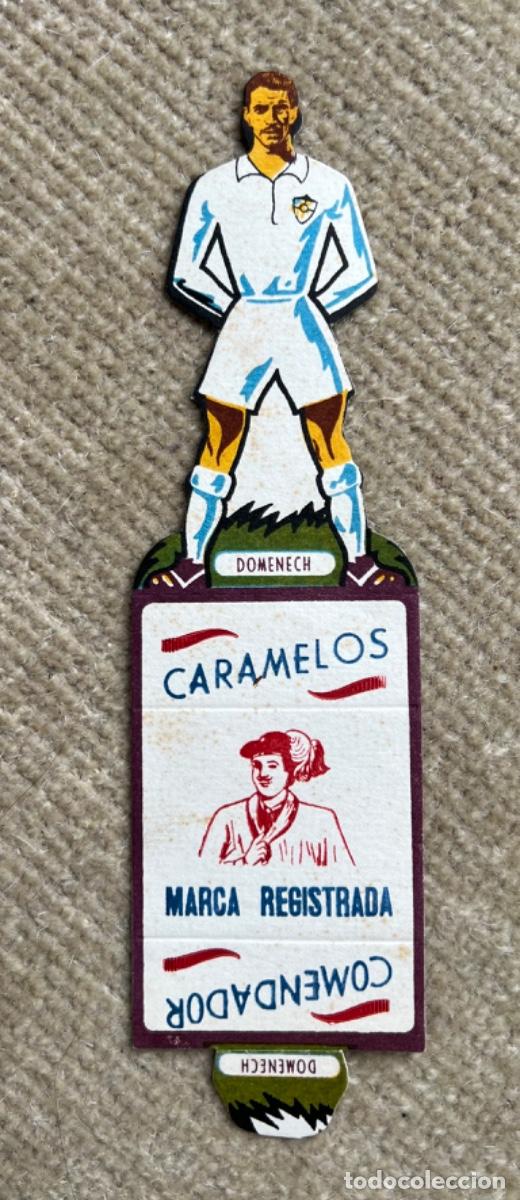 Fu&szlig;ball-Sticker: Domenech (Sevilla, C. F.) - Cromo troquelado de f&uacute;tbol - A&ntilde;os 50 - Publicidad Caramelos Comendador