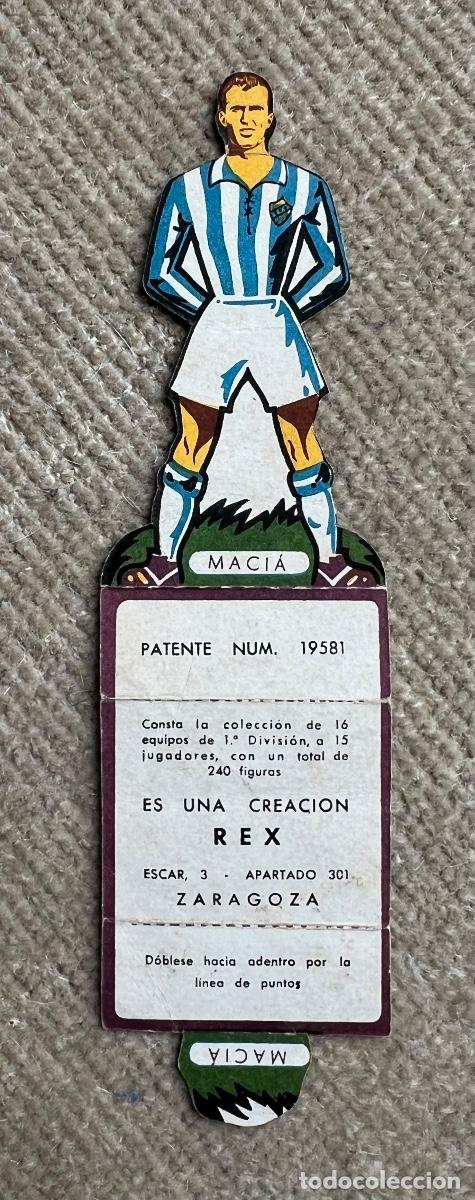 Figurine di Calcio: Maci&aacute; (M&aacute;laga, C. F.) Cromo troquelado de f&uacute;tbol - A&ntilde;os 50 - Sin publicidad