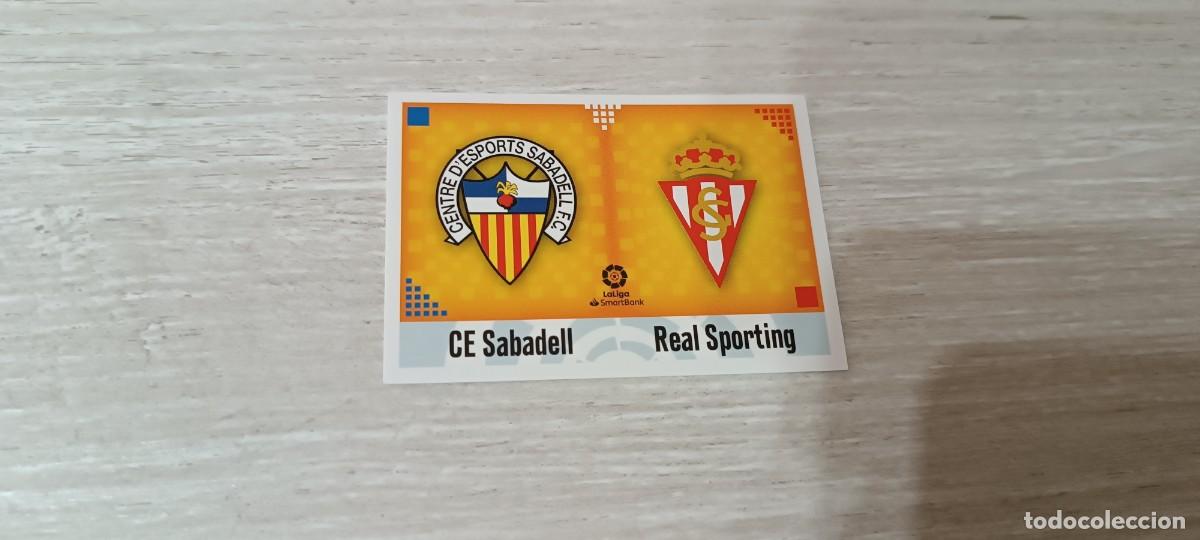 Cromos de F&uacute;tbol: ESCUDO SABADELL SPORTING DE GIJ&Oacute;N NUNCA PEGADO LIGA ESTE 2020 2021 20 21