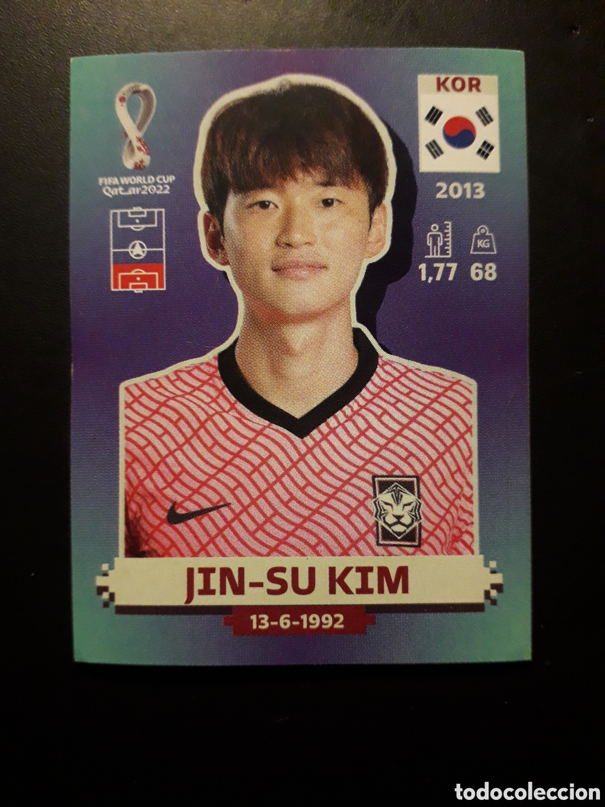 Football Stickers: JIN SU KIM COREA N&deg; 9 COPA MUNDIAL DE F&Uacute;TBOL QATAR 2022 22 PANINI SIN PEGAR PEDIDO M&Iacute;NIMO 3&euro;