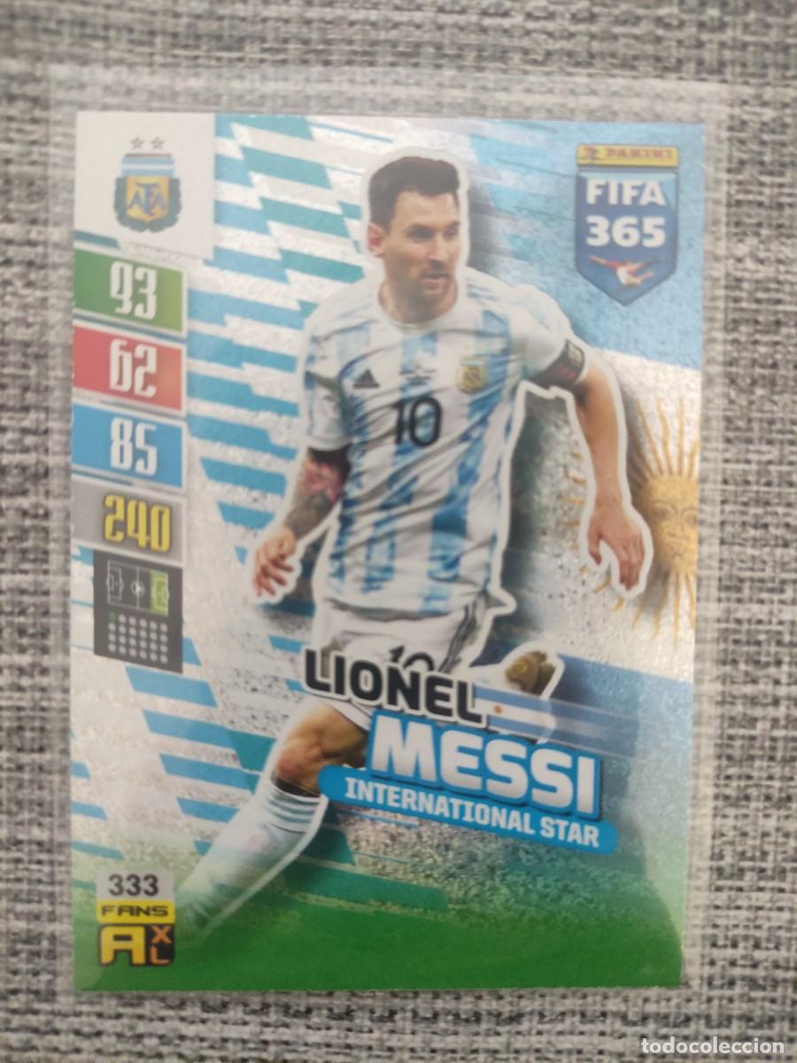 Cromos de f&uacute;tbol: FIFA 365 2022 LIONEL MESSI. &rdquo;INTERNATIONAL STAR&rdquo;. ARGENTINA