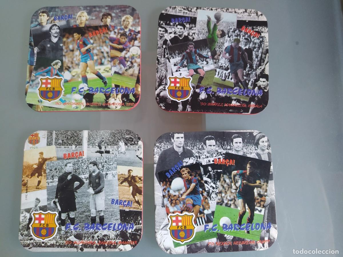 Cromos de f&uacute;tbol: 4 posavasos del Bar&ccedil;a diferentes decadas - Foto 1