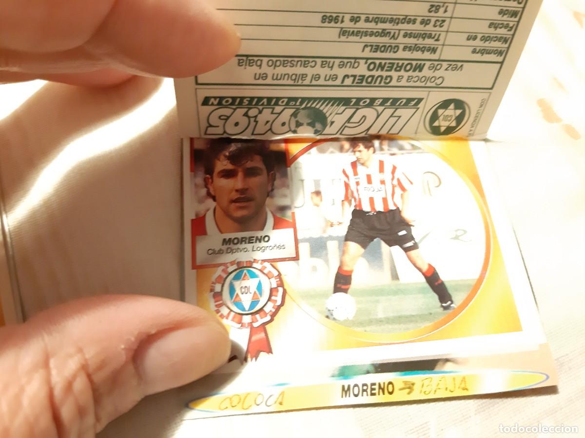 Cromos de f&uacute;tbol: ESTE 94/95 - GUDELJ Y MORENO - COLOCA Y BAJA - 1 EN VENTANILLA (A-9) - Foto 2