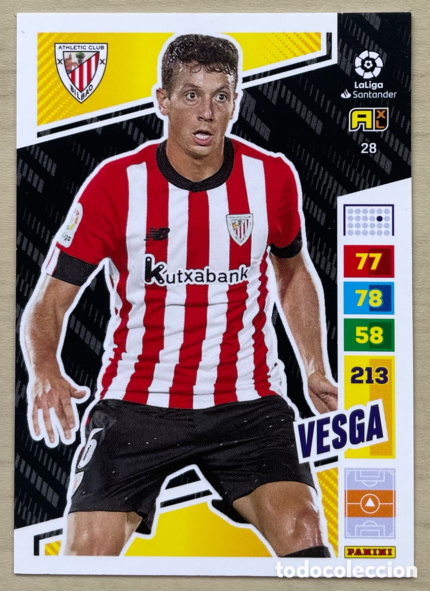 Cromos de F&uacute;tbol: 28 VESGA ATHLETIC CLUB DE BILBAO FICHAS ALBUM ADRENALYN XL 2022 2023 22 23