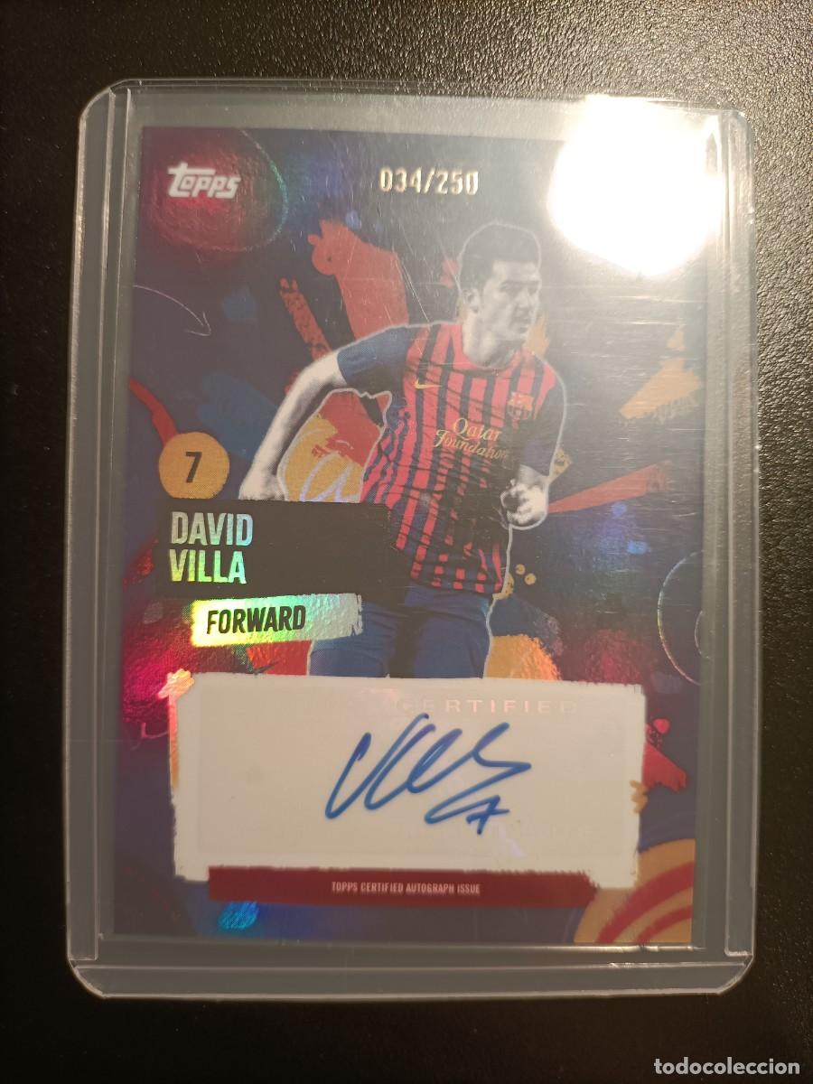 Cromos de F&uacute;tbol: David Villa - FC Barcelona - AUTOGR&Aacute;FO /250 - TOPPS Official Team Set 2024 2025 24 25