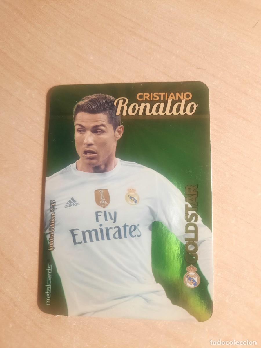 Cromos de F&uacute;tbol: Goldstar cristiano ronaldo 2/45 brillo liso las fichas de la liga 2016 mundicromo