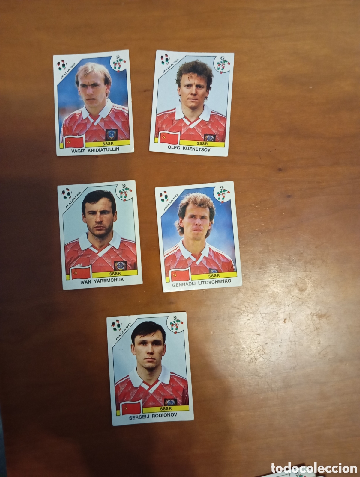 Cromos de F&uacute;tbol: ITALIA 90 LOTE 5 CROMOS RUSIA SSSR MUNDIAL ITALIA 90 PANINI. LOTE COMPLETO 12&euro; SUELTOS A 1'50&euro;