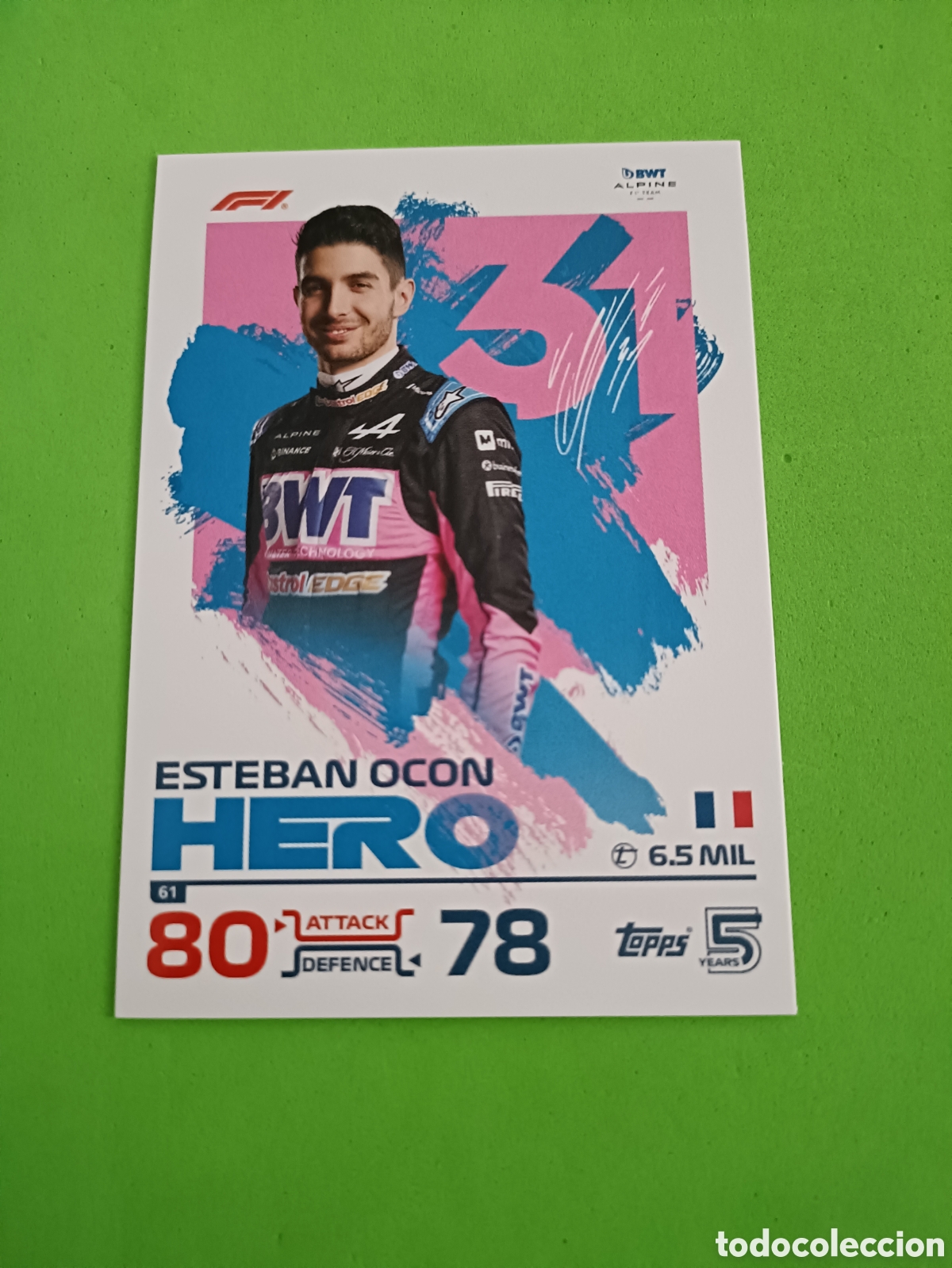 Cromos de F&uacute;tbol: Topps TURBO ATTAX 2024 F&Oacute;RMULA 1 - 61 Hero Ocon