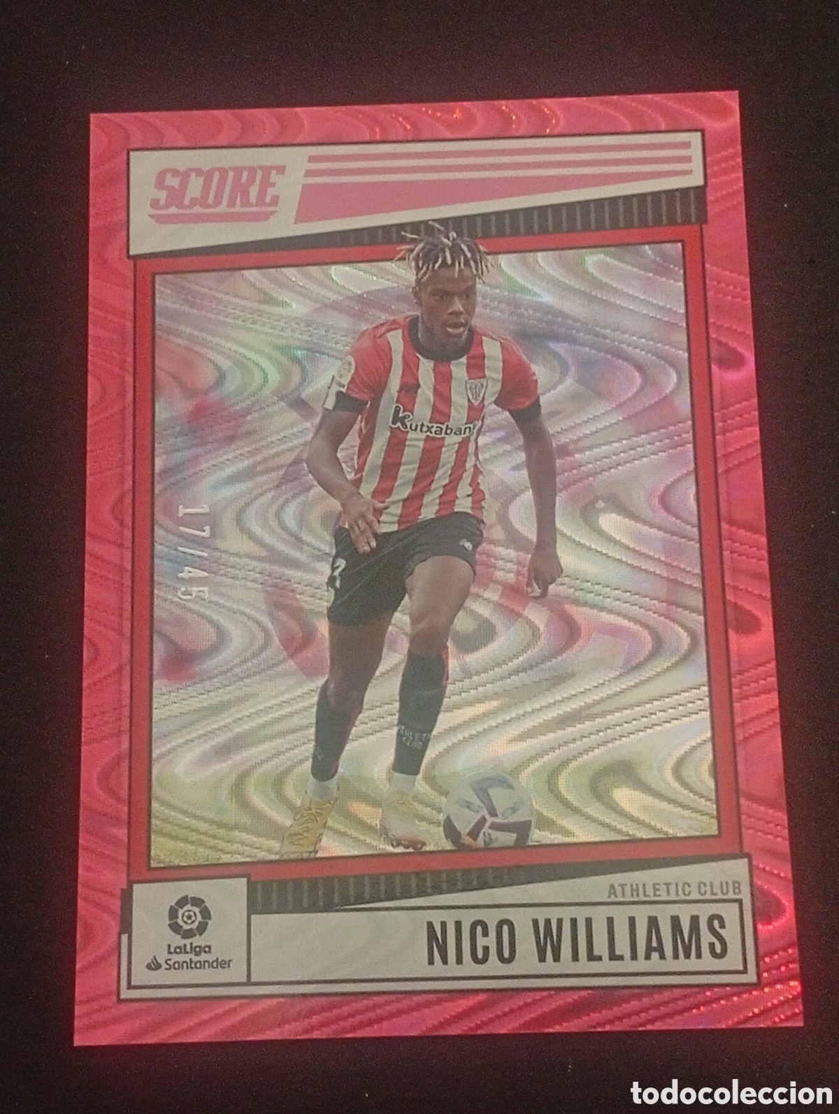 Cromos de F&uacute;tbol: 17 numerada 17/45 swirl NICO WILLIAMS ATHLETIC DE BILBAO SCORE 2022 2023 22 23 CROMOS PANINI TOPPS
