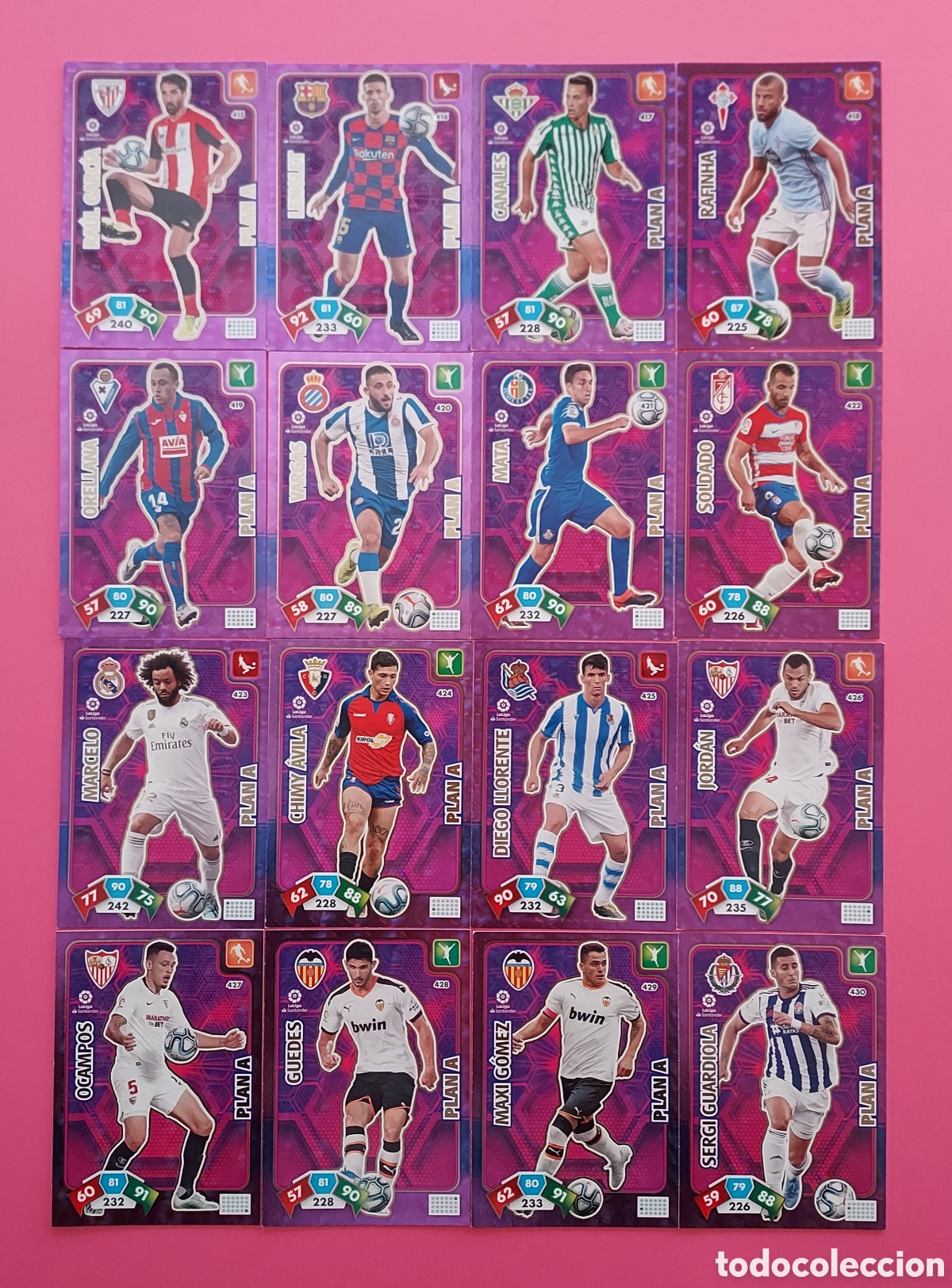 Cromos de F&uacute;tbol: LOTE 16 CROMOS (PLAN A) LIGA 2019-2020 ADRENALYN XL LOS DE LA FOTO