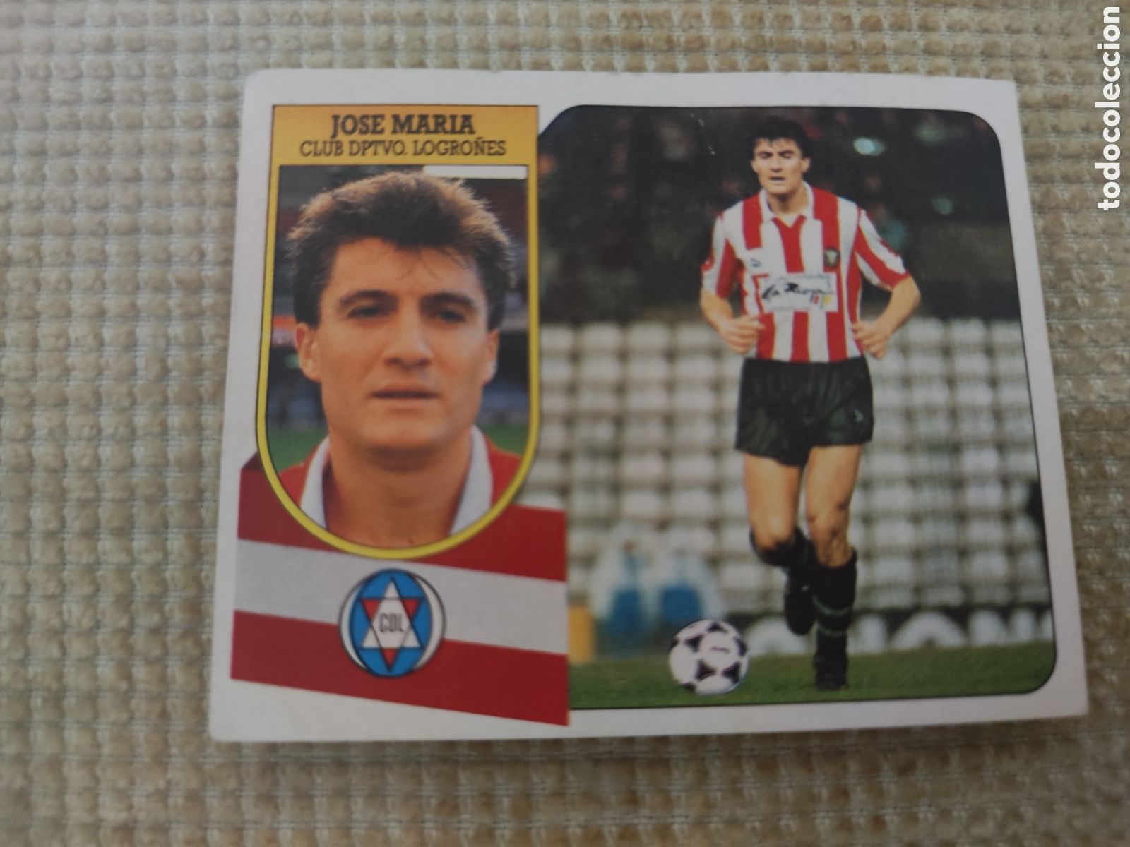 Cromos de f&uacute;tbol: Este 91 92 sin pegar Logro&ntilde;&eacute;s Jos&eacute; Mar&iacute;a - Foto 1