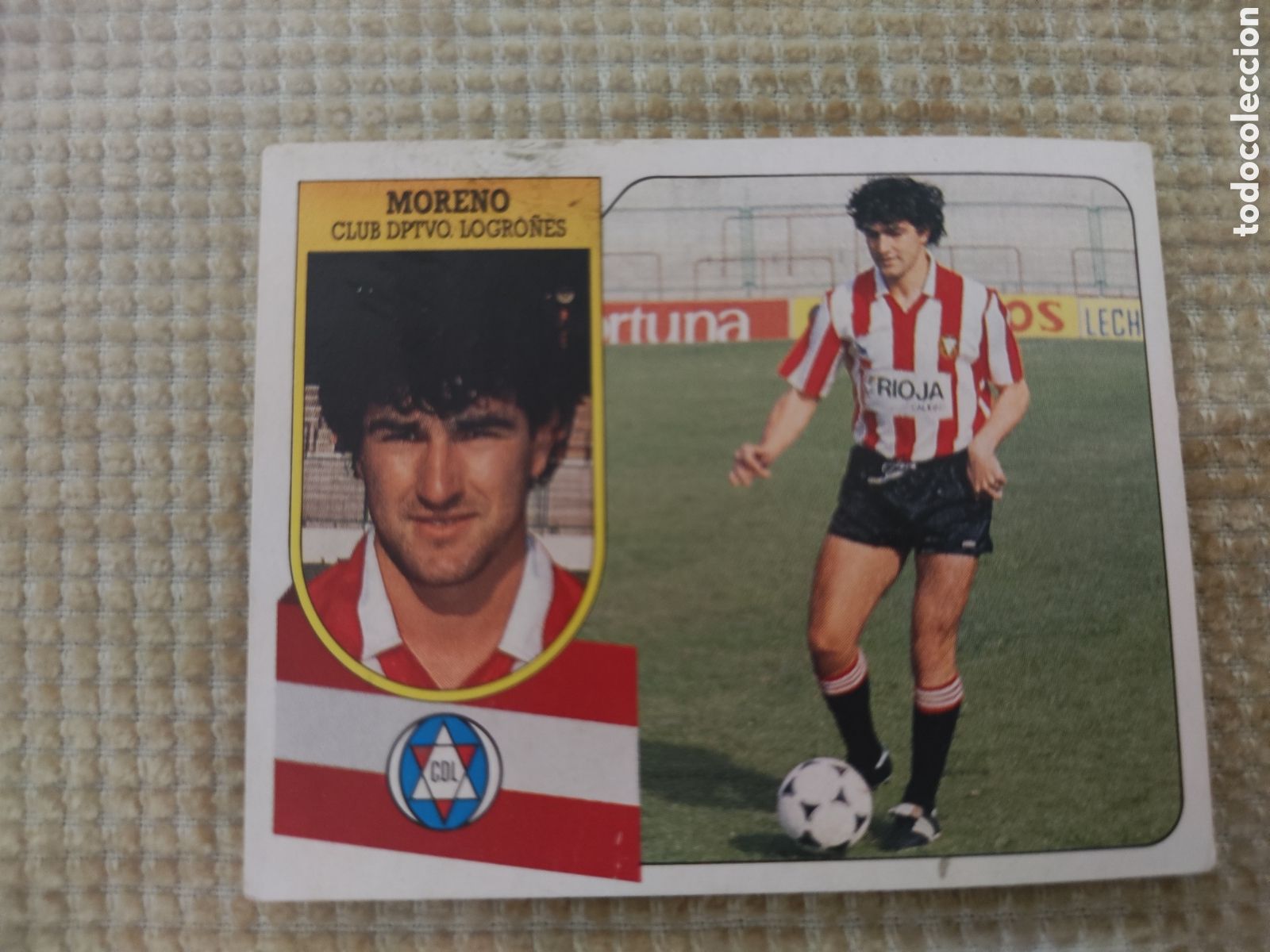 Cromos de f&uacute;tbol: Este 91 92 sin pegar Logro&ntilde;&eacute;s Moreno - Foto 1
